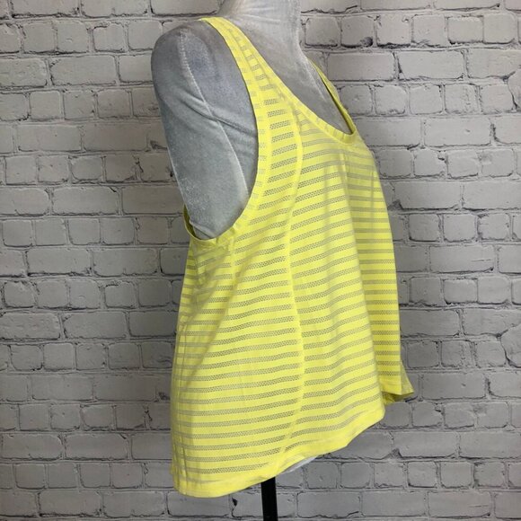Zyia Nimbus Split Back Tank Size M Yellow Stripe - Picture 2 of 6